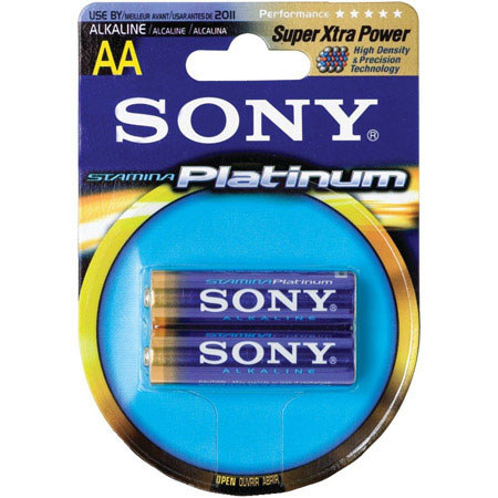 Sony Stamina Platinum Alkaline AA Batteries, Pack of 2