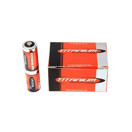 Titanium Innovations CR123A 3V 1400mAh Lithium Photo Battery, Box of 144