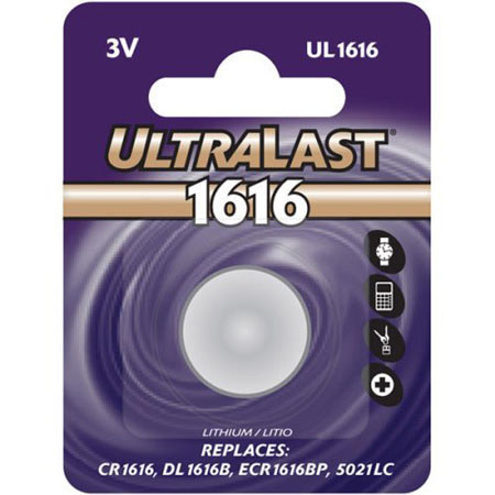 UltraLast UL1616 3V Lithium Replacement Battery