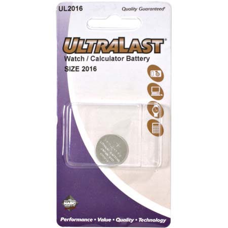 Ultralast 3V Li Replacement Battery for CR2016, DL2016B