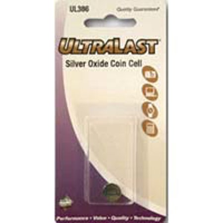 UltraLast UL386 1.5V Silver Oxide Replacement Battery