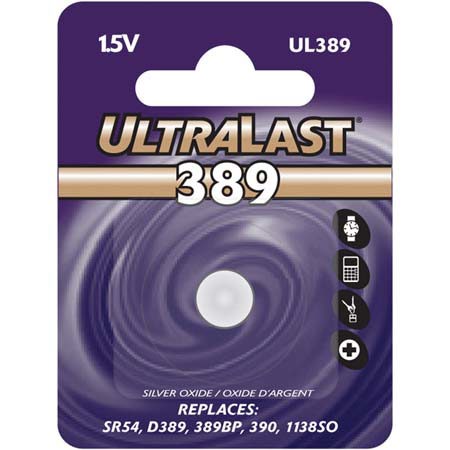 UltraLast UL389 1.5V Silver Oxide Replacement Battery
