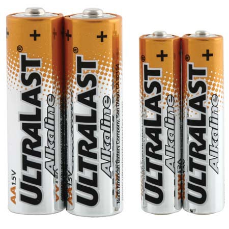 UltraLast 2 AA and 2 AAA Alkaline Batteries