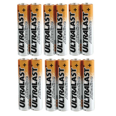 Ultralast AAA Alkaline Batteries, Pack of 12