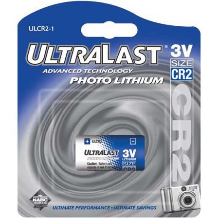 UltraLast CR2 3v Lithium Photo Battery, Pack of 1