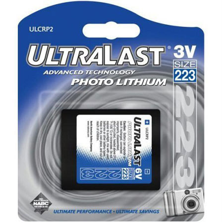 UltraLast CRP2 (223) 6v Lithium Photo Battery, Pk of 1