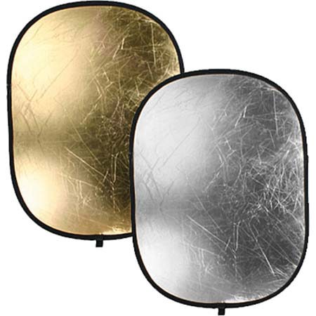 Bowens 36x 48in Collapsible Oval Reflector Disc,Gld/Slv
