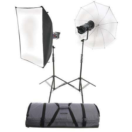 Bowens Esprit DX Two Monolight Kit with Two Esprit Digital DX 250 Watt Second Monolights, Umbrella, Softbox, Stands & Kit Bag