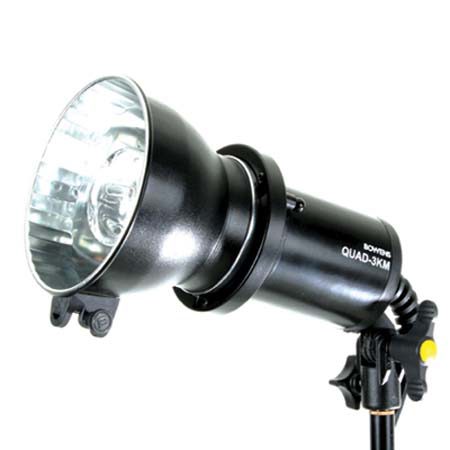 Bowens 3K Mini Flash Head, 3000W Second with Clear Dome