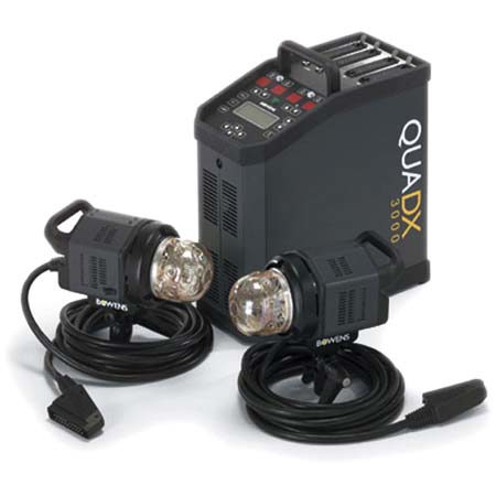 Bowens QuadX Two Flash Head Studio Set, 3000W Output