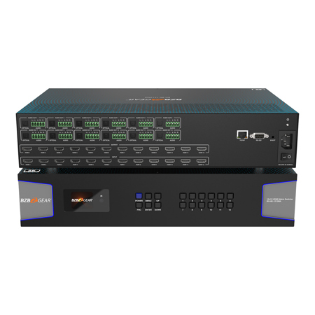 BZB GEAR BG-8K-1212MA 12x12 8K 60Hz HDMI 2.1 Matrix Switcher w/Audio De-Embedder