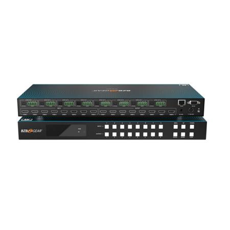 BZB GEAR BG-8K-88MA 8x8 8K 48Gbps HDMI 2.1 Matrix Switcher with Scaler and Audio De-Embedder