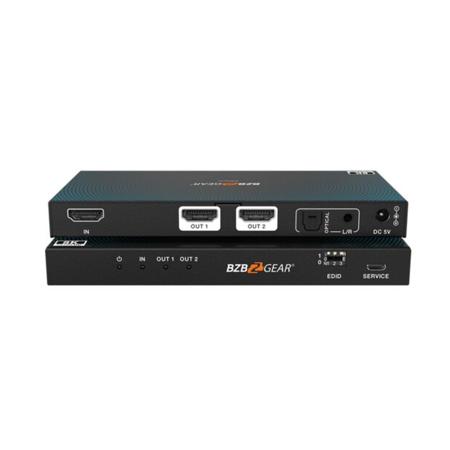 BZB GEAR BG-8K-DA12A 1x2 8K 60Hz HDMI 2.1 Splitter with Audio De-Embedder