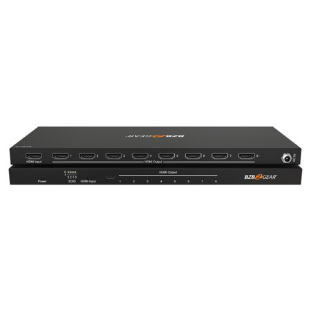 BZB GEAR BG-DA-18 8-Port 4K 18Gbps Ultra Slim HDMI Splitter
