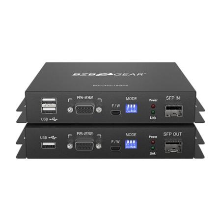 BZB GEAR BG-UHD-18GFE 4K HDMI USB Fiber Optic KVM Extender Kit with SFP Module
