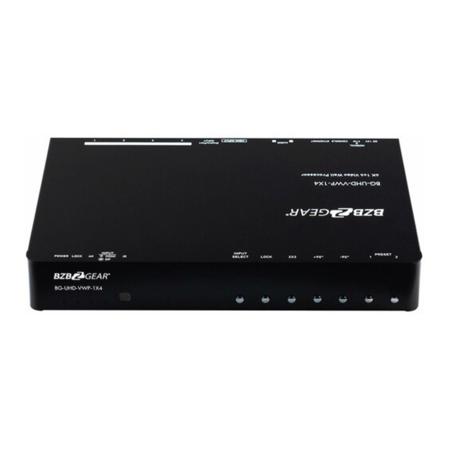 BZB GEAR BG-UHD-VWP-1X4 4-Port 4K 60Hz Video Wall Processor with Scaler, Audio and 1x3/1x4/2x2/4x1 Layout