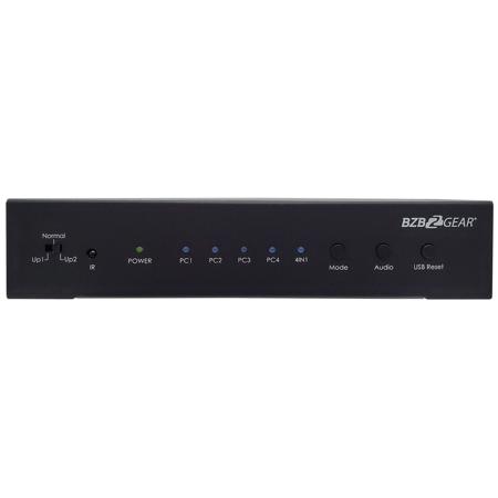 BZB GEAR BG-MKVM41R 4x1 HDMI Multiviewer with KVM USB 2.0 Ports and Support, 4 Computers
