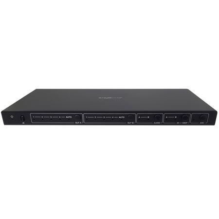 BZBGEAR BG-UHD-42M 4x2 HDMI 4K 18Gbps Matrix Switcher, Audio/Downscaling Support
