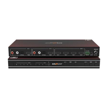 BZB GEAR BG-UHD-MVS42MA 4x2 4K HDMI Multiviewer Seamless Video Matrix Switcher