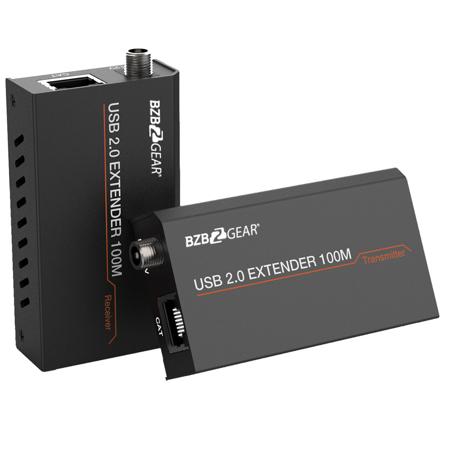BZB GEAR BG-USB-LR100 USB 2.0 Extender Over a Single Cat.X Cable, 330'