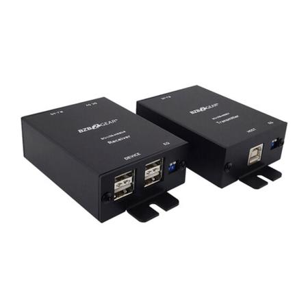 BZB GEAR BG-USB-MR80 4-Port USB 2.0 Extender over Single CAT5E/6/7 Cable, 264' Range, TAA Compliant