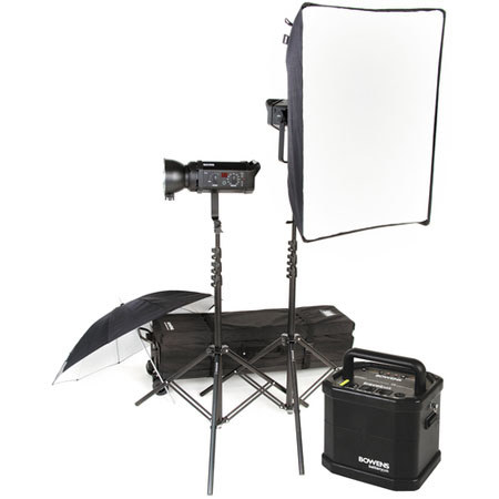 Bowens Gemini 250R/250R Umbrella Travelpak Kit, Includes Pulsar TX Kit