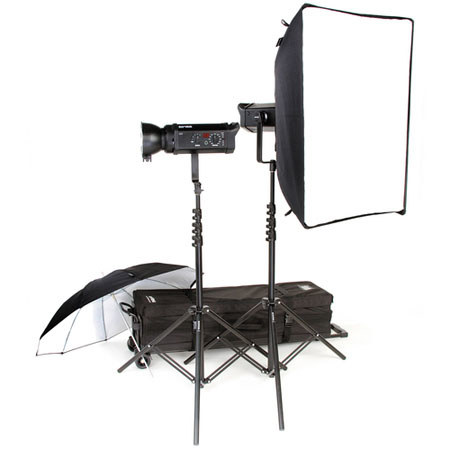 Bowens Gemini 750 Pro 2 Monolight Kit, with 2 750 Ws Monolights, Light Stands, Umbrella, Softbox & Trolly Case.