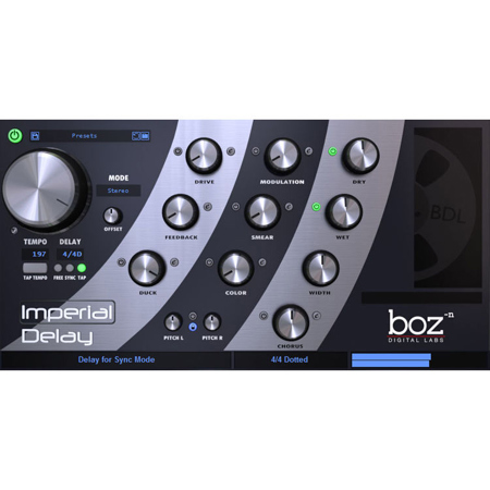 Boz Digital Labs Imperial Delay Software Plug-In, Electronic Download