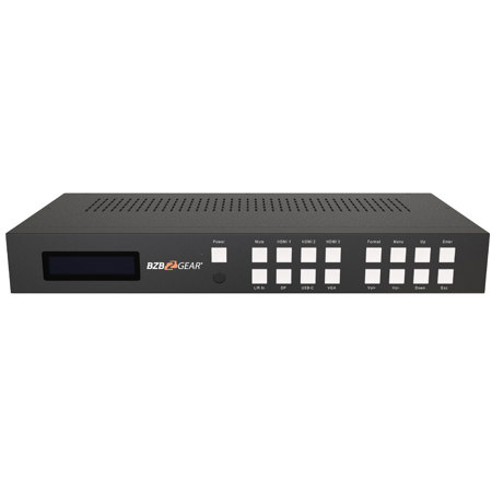 BZBGEAR BG-PSC6x2-4K 6x2 4K Conference Room Switcher/Scaler w/HDMI/VGA/USB-C