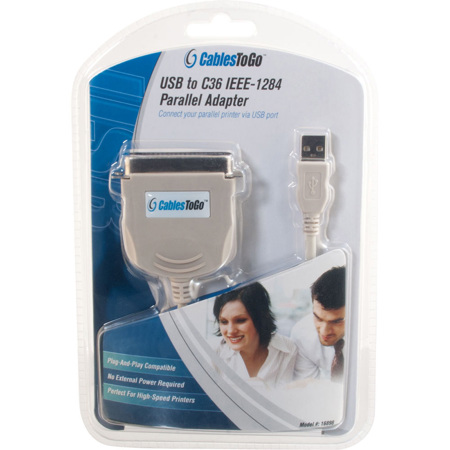 C2G Cable to Go 6.0'/1.82m USB IEEE-1284 Parallel Printer Adapter