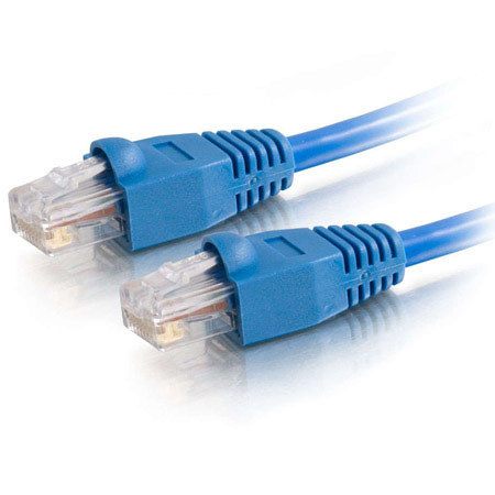 C2G (Cables to Go) Cat5E Stranded Snagless Patch Cable, USA-Made, 10' - Blue
