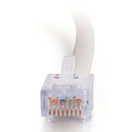 C2G (Cables to Go) Cat5E Stranded Snagless Patch Cable, USA-Made, 7' - Gray