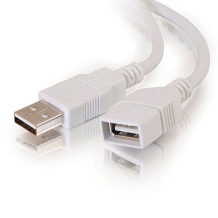 C2G Cables to Go 3m (9.8') USB 2.0 A Male to A Female Extension Cable, White
