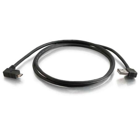 C2G 5m(16.40') USB 2.0 A Right Angle Male to Micro-USB B Right Angle Male Cable