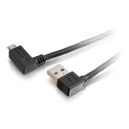 C2G 5m(16.40') USB 2.0 A Right Angle Male to Micro-USB B Right Angle Male Cable