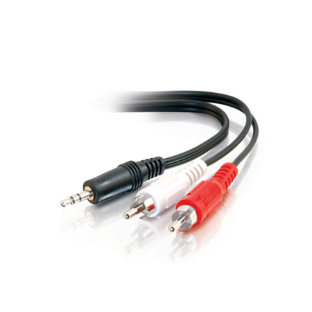 C2G 6' Value Series One 3.5mm Stereo Male to Two RCA Stereo Male Y-Cable, Black