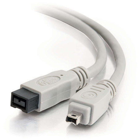 C2G (Cables to Go) IEEE-1394b FireWire 800 9-pin to 4-pin Cable 2m / 6.5ft