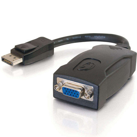Cables to Go 8" DisplayPort 1.1 Male to HD15 VGA Female Adapter Cable
