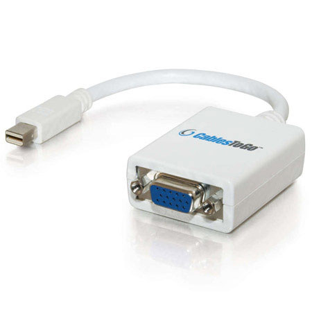 Cables to Go 9" Mini DisplayPort 1.1 Male to HD15 VGA Female Adapter Cable, Mac