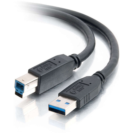 C2G Cables to Go 2m/6.56' USB 3.0 A Male to B Male Cable, Black