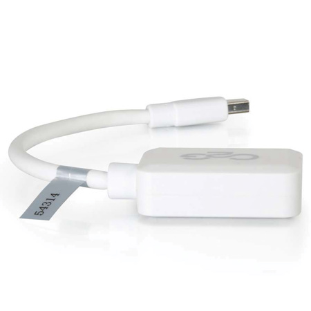 C2G 8" Mini DisplayPort Male to HDMI Female Adapter Converter, White