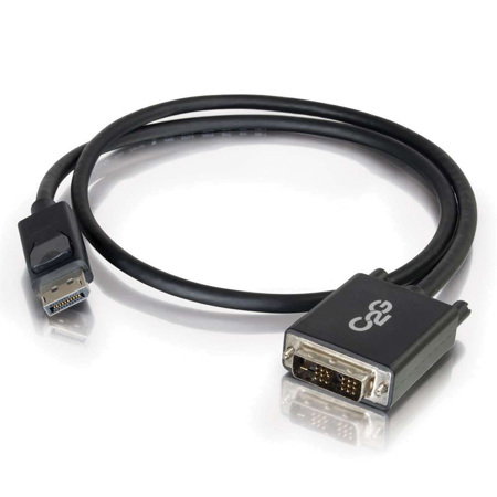 C2G 3ft DisplayPort Male to Single Link DVI-D Male Adapter Cable - Black