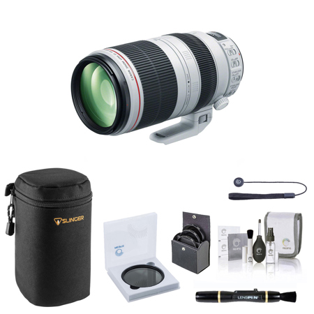 Canon EF 100-400mm f/4.5-5.6L IS II USM Lens with Essential Accessories Kit