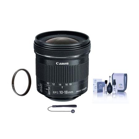 Canon EF-S 10-18mm f/4.5-5.6 IS STM Lens with Free Accessories Kit