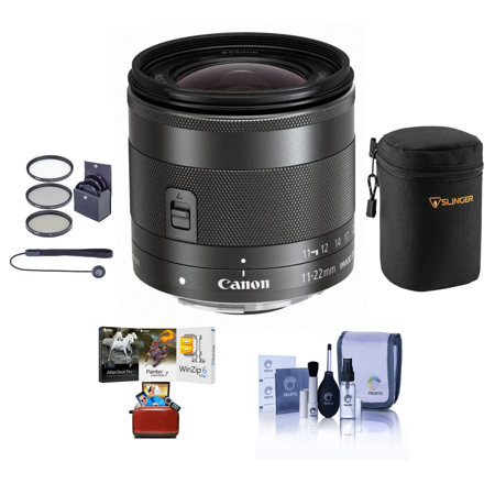 Canon EF-M 11-22mm f/4-5.6 IS STM Lens with Free Basic Accessory