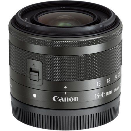 ブラック EF-M 15-45 3.5-6.3 IS STM Canon EF-M 15-45mm f/3.5-6.3 IS STM Lens, Black