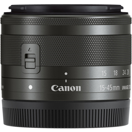 Canon EF-M 15-45mm f/3.5-6.3 IS STM Lens, Black