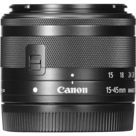 Canon EF-M 15-45mm f/3.5-6.3 IS STM Lens, Black