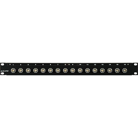 Canare 161U-BJR 1RU 75Ohms Bulkhead 16 BNC Connector Patchbay