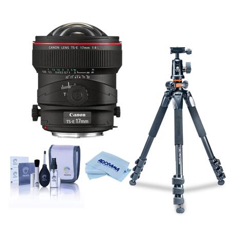 Canon TS-E 17mm f/4L Tilt-Shift Lens with Tripod Bundle